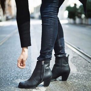 Acne Studios Pistol Leather Ankle Booties IT 38